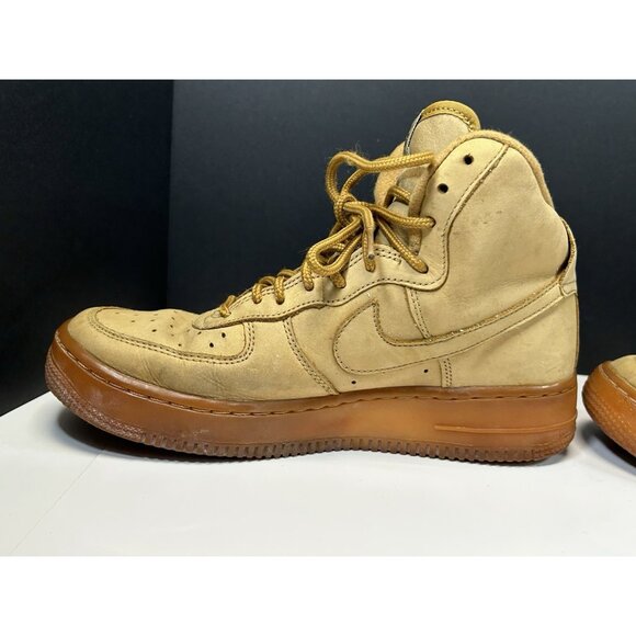 Nike Air Force One High Tops Wheat Sneakers 922066-203 Youth Size 7 - Picture 11 of 16